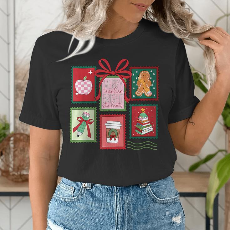 Christmas Teacher Stamps Women's T-Shirt, funny gift Christmas Teacher Stamps Women's T-Shirt, funny gift
