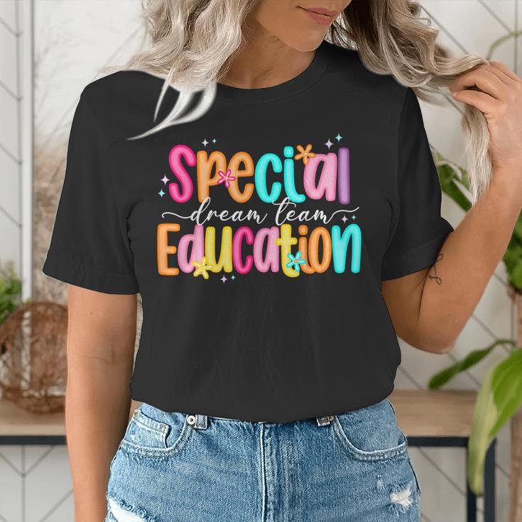 Color Special Education Squad Groovy Dream Team SPED Teacher Women's T-Shirt, Groovy Teacher Shirts, funny gift Color Special Education Squad Groovy Dream Team SPED Teacher Women's T-Shirt, Groovy Teacher Shirts, funny gift