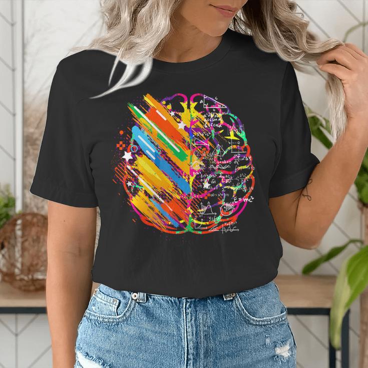 Colorful Brain Art Teacher Artist Painter Student Women's T-Shirt, funny gift Colorful Brain Art Teacher Artist Painter Student Women's T-Shirt, funny gift