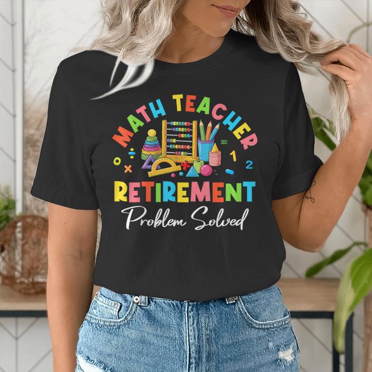 Colorful Math Teacher Retirement Solve The Problem Retired Women's T-Shirt, funny gift Colorful Math Teacher Retirement Solve The Problem Retired Women's T-Shirt, funny gift