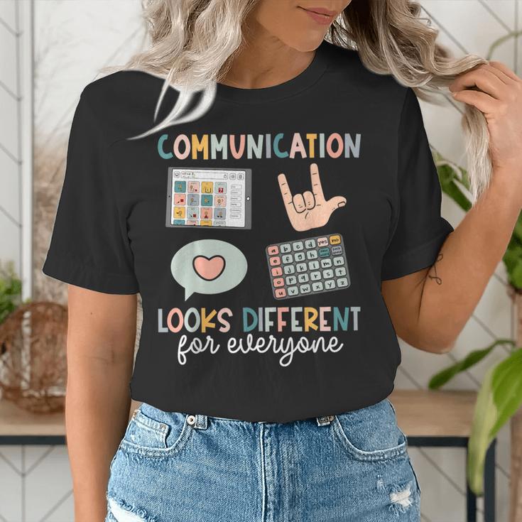 Communication Looks Different For Everyone SPED Teacher ASD Women's T-Shirt, funny gift Communication Looks Different For Everyone SPED Teacher ASD Women's T-Shirt, funny gift