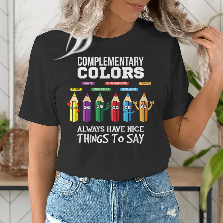 Complementary Colors Pun Artist Art Teacher T-Shirt Women's T-Shirt, funny gift Complementary Colors Pun Artist Art Teacher T-Shirt Women's T-Shirt, funny gift