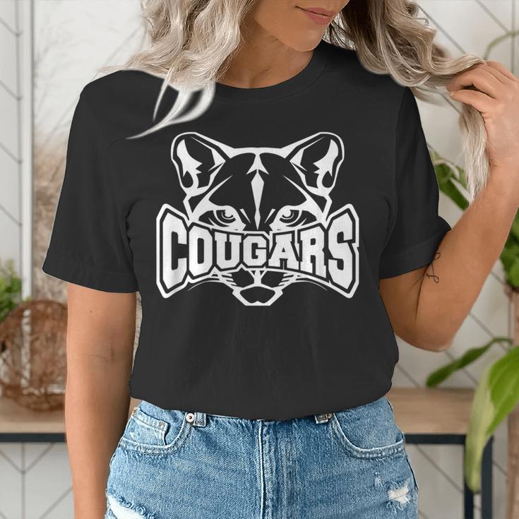 Cougars Teacher Student School Sports Fan Team Spirit Women's T-Shirt, funny gift