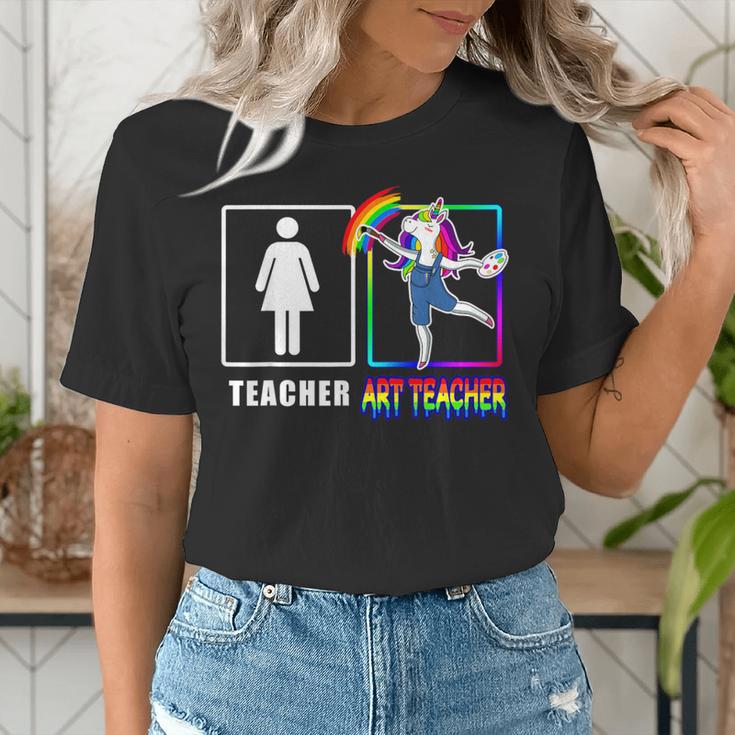 Cute Art Teacher Magical Dabbing Unicorn Artist Women's T-Shirt, funny gift Cute Art Teacher Magical Dabbing Unicorn Artist Women's T-Shirt, funny gift