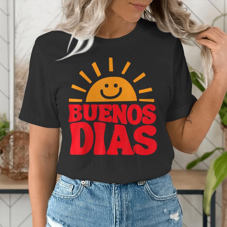 Cute Bilingual Spanish Teacher Buenos Dias Sunshine Women's T-Shirt, funny gift Cute Bilingual Spanish Teacher Buenos Dias Sunshine Women's T-Shirt, funny gift