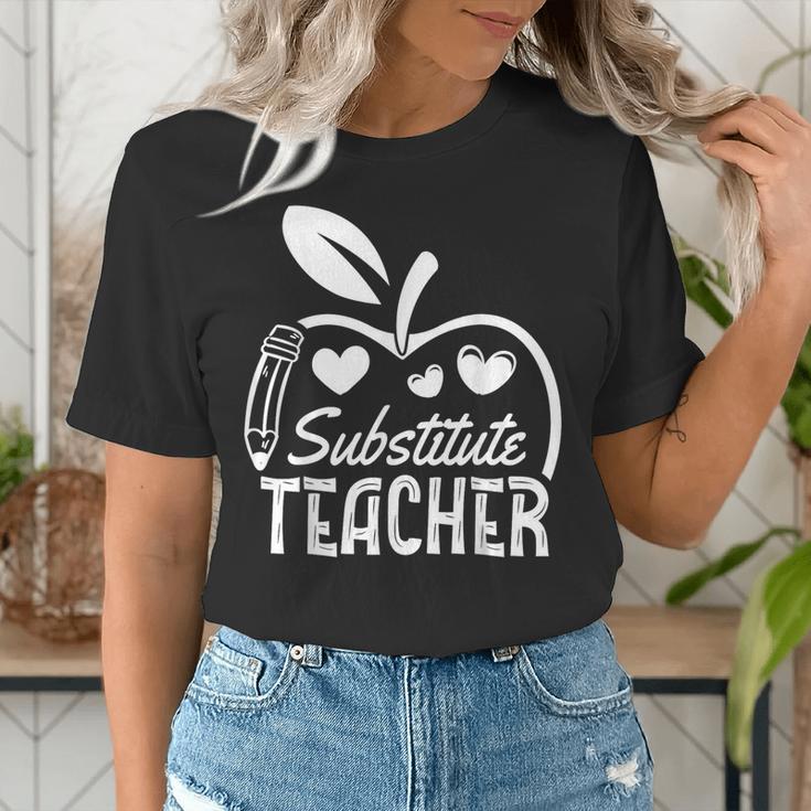 Cute Substitute Teacher Appreciation Men Women Women's T-Shirt, funny gift