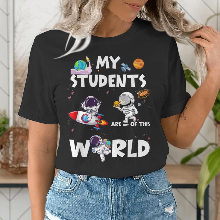 Cute Teacher My Students Are Out-Of This World Space Women's T-Shirt, funny gift Cute Teacher My Students Are Out-Of This World Space Women's T-Shirt, funny gift
