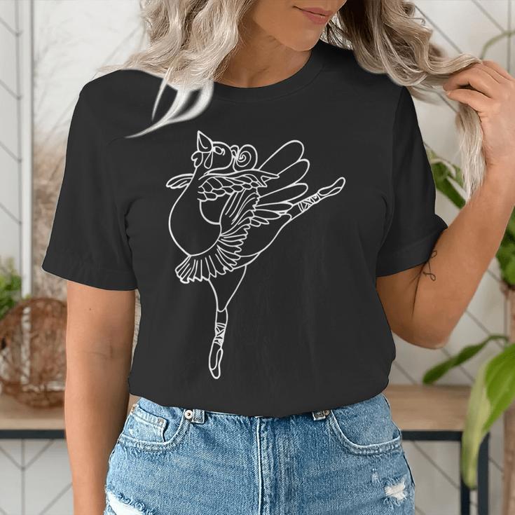 Dancing Turkey Happy Thanksgiving Day Ballet Dance Teacher Women's T-Shirt, funny gift Dancing Turkey Happy Thanksgiving Day Ballet Dance Teacher Women's T-Shirt, funny gift