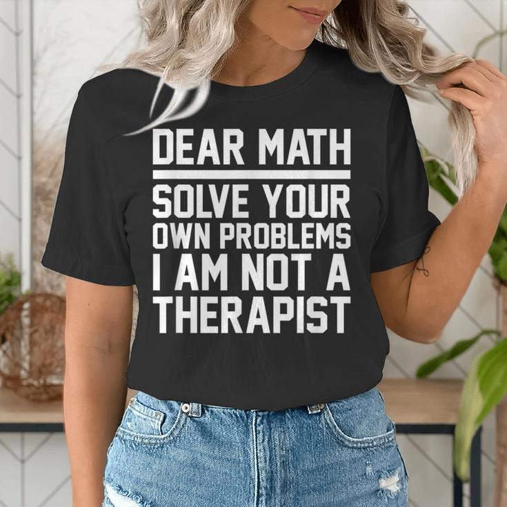 Dear Math Grow Up Solve Your Own Problems Math Teacher Women's T-Shirt, funny gift Dear Math Grow Up Solve Your Own Problems Math Teacher Women's T-Shirt, funny gift