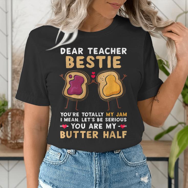 Dear Teacher Bestie You'Re Totally My Jam Shirt Kids Women's T-Shirt, funny gift Dear Teacher Bestie You'Re Totally My Jam Shirt Kids Women's T-Shirt, funny gift