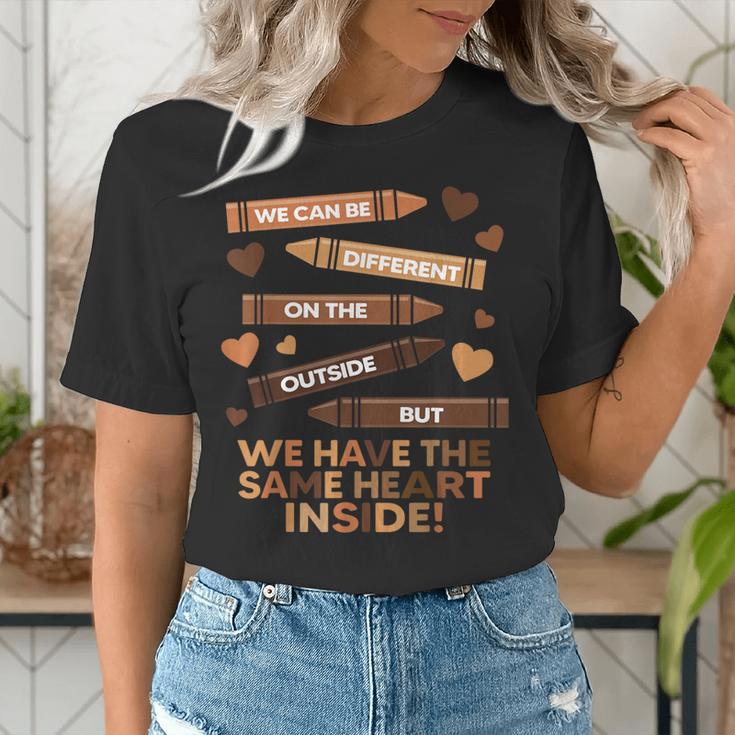 We Can Be Different On The Outside Melanin Teacher Men Women Kids Women's T-Shirt, funny gift We Can Be Different On The Outside Melanin Teacher Men Women Kids Women's T-Shirt, funny gift