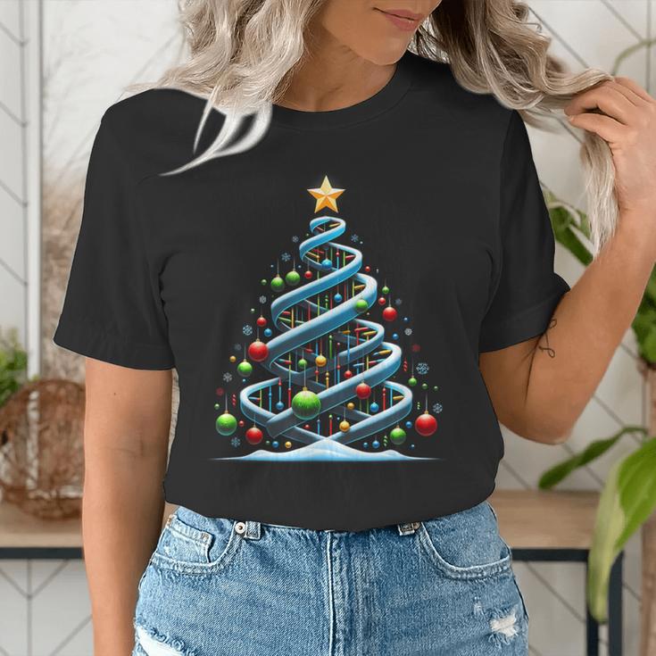 DNA Helix Christmas Tree Scientist Biology Science Teacher Women's T-Shirt, Science Teacher Shirts, funny gift DNA Helix Christmas Tree Scientist Biology Science Teacher Women's T-Shirt, Science Teacher Shirts, funny gift