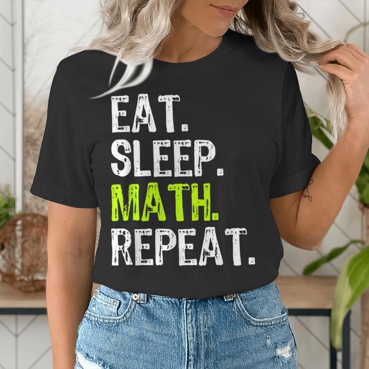 Eat Sleep Math Repeat Teacher Lover Women's T-Shirt, funny gift Eat Sleep Math Repeat Teacher Lover Women's T-Shirt, funny gift