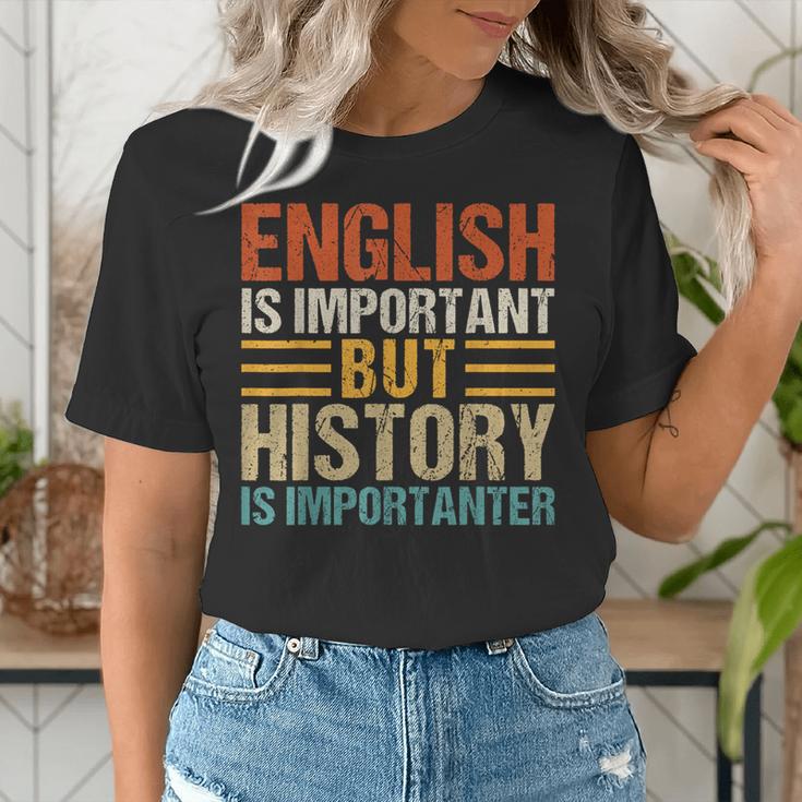 English Is Important But History Is Importanter Teachers Men Women Girls Kids Women's T-Shirt, History Teacher Shirts, English Teacher Shirts, funny gift English Is Important But History Is Importanter Teachers Men Women Girls Kids Women's T-Shirt, History Teacher Shirts, English Teacher Shirts, funny gift