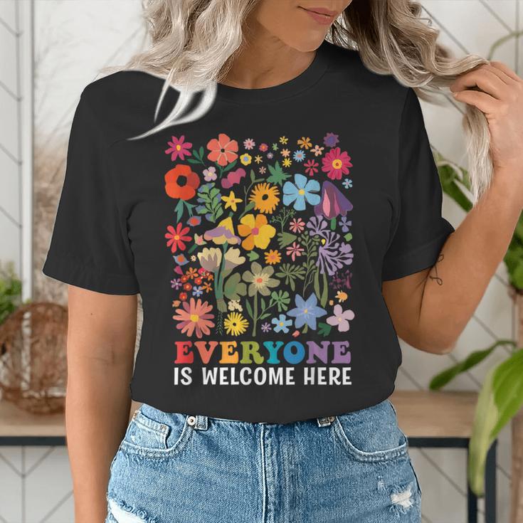 Everyone Is Welcome Here Tshirt Idaho Teacher Support Retro Women's T-Shirt, funny gift