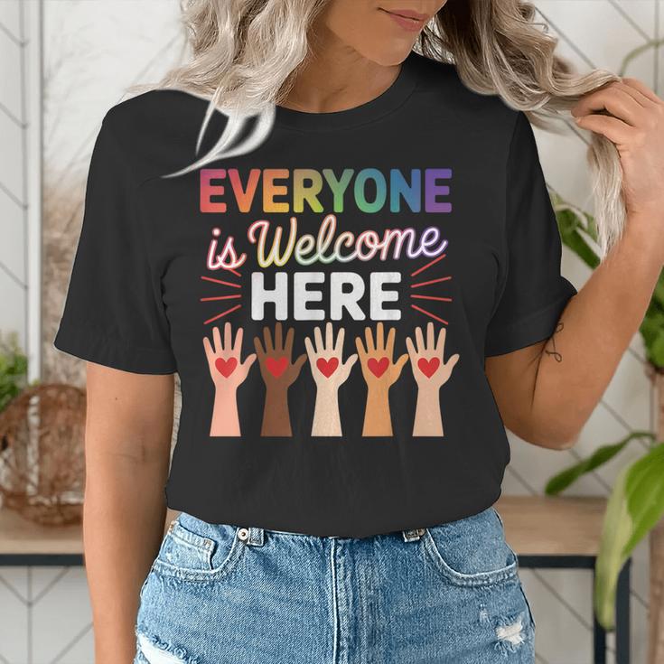Everyone Is Welcome Here Shirt Teacher Women's T-Shirt, funny gift Everyone Is Welcome Here Shirt Teacher Women's T-Shirt, funny gift