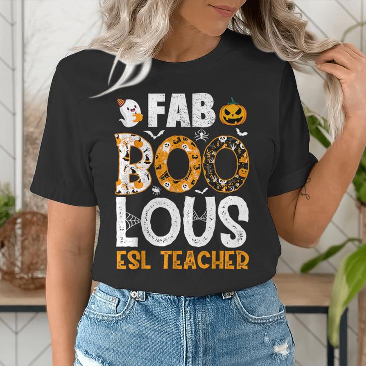 Faboolous ESL ESOL Teacher Spooky Teacher Halloween Costume For Men Women Women's T-Shirt, Esl Teacher Shirts, funny gift