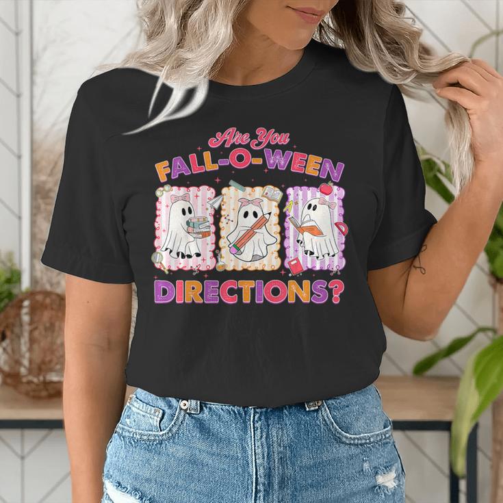 Are You Fall-O-Ween Directions Halloween Teacher Ghost Women's T-Shirt, funny gift Are You Fall-O-Ween Directions Halloween Teacher Ghost Women's T-Shirt, funny gift
