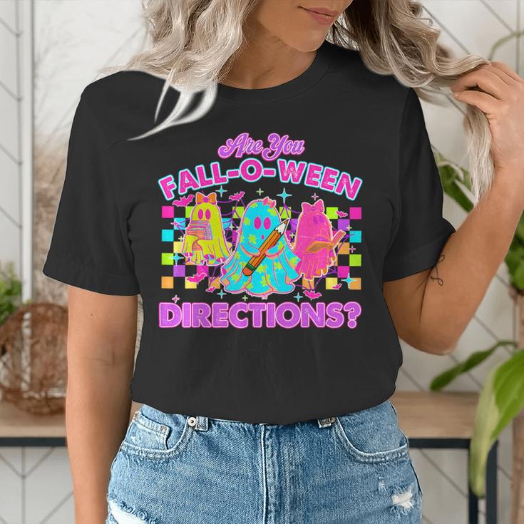 Are You Fall-O-Ween Directions Teacher Ghost Halloween Women's T-Shirt, funny gift Are You Fall-O-Ween Directions Teacher Ghost Halloween Women's T-Shirt, funny gift