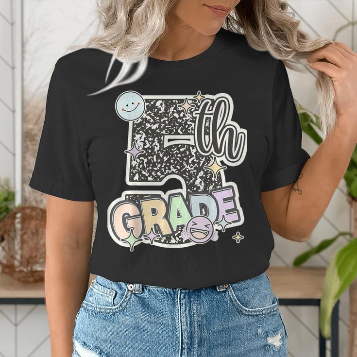 First Day Of Fifth Grade Composition Notebook Teacher Women's T-Shirt, First Grade Teacher Shirts, funny gift