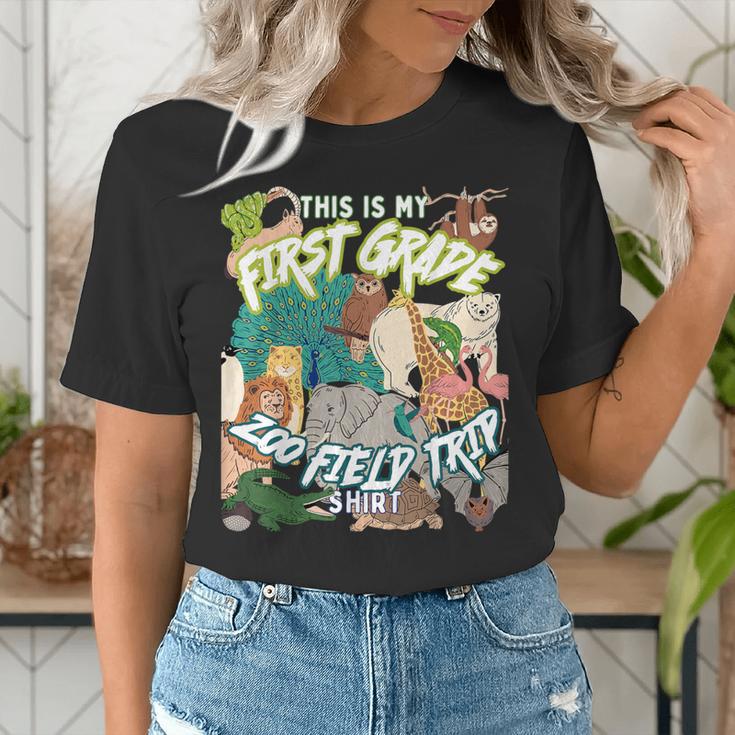 First Grade Zoo Field Trip Matching Student Teacher Class Women's T-Shirt, First Grade Teacher Shirts, funny gift