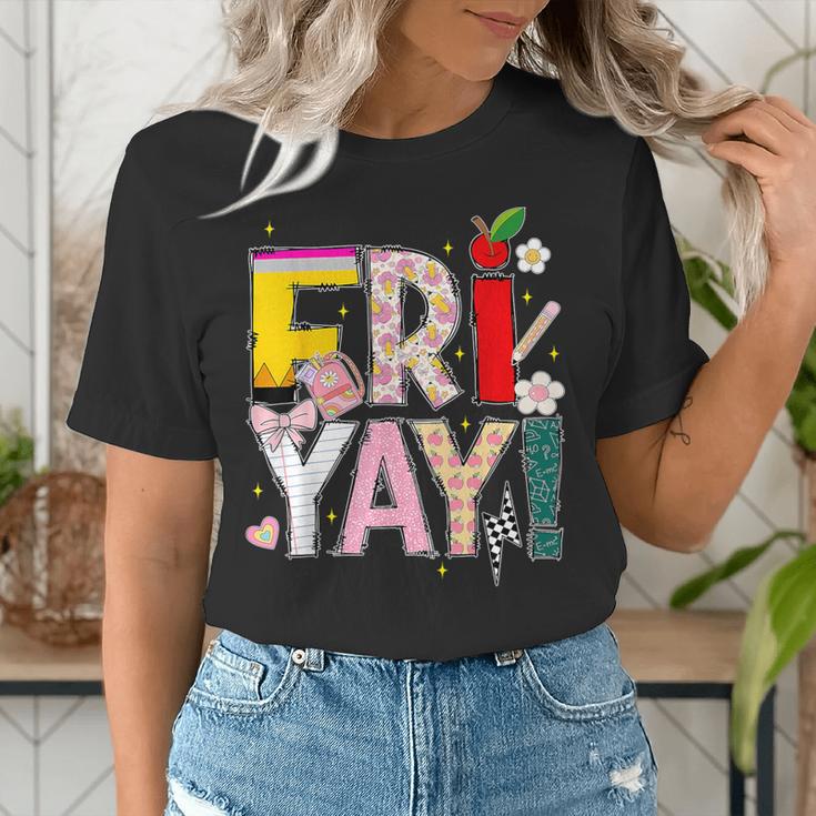 Fri-Yay Happy Friday Lovers Teacher Weekend Women Women's T-Shirt, funny gift