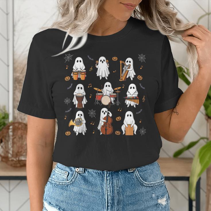 Ghost Music Teacher Halloween Musician Costume Women's T-Shirt, funny gift