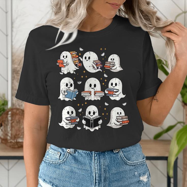 Ghosts With Books Library Halloween Men Women Kids Teacher Women's T-Shirt, funny gift Ghosts With Books Library Halloween Men Women Kids Teacher Women's T-Shirt, funny gift