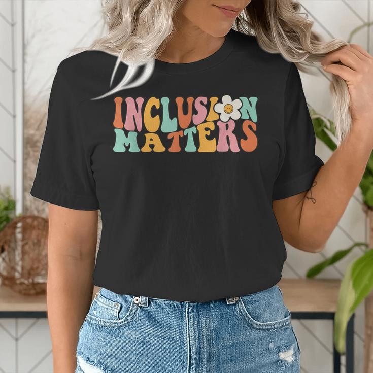 Gnoovy Vintage Inclusion Matters Special Education Teacher Women's T-Shirt, funny gift