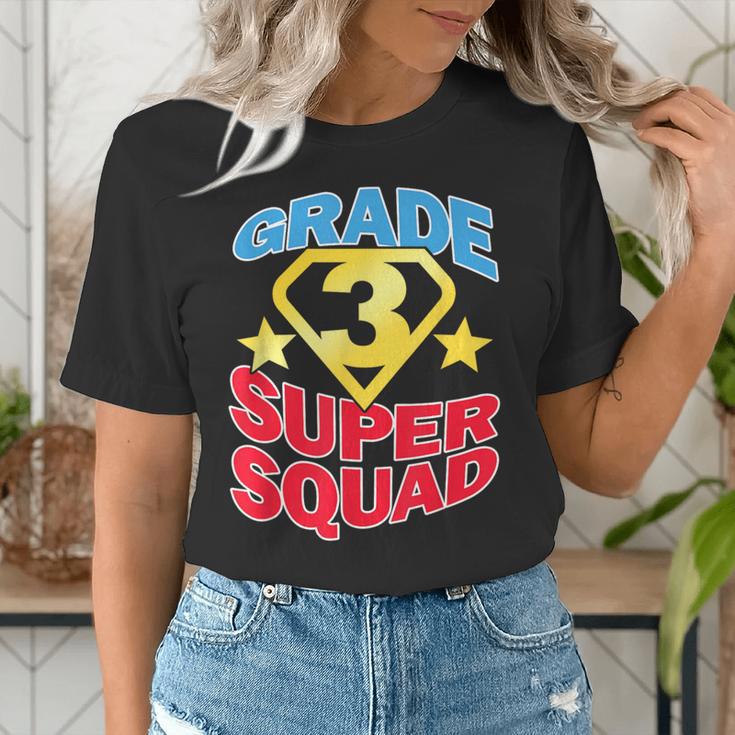 Grade 3 Super Squad Superhero Teacher Team Men Women Girls Kids Women's T-Shirt, Super Teacher Shirts, funny gift