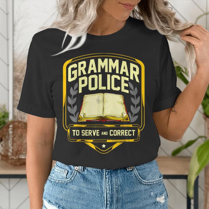 Grammar Police To Serve And Correct English Teacher Women's T-Shirt, English Teacher Shirts, funny gift