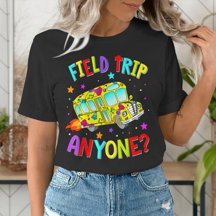 Groovy Field Trip Anyone Happy Field Day For Teachers Kids Women's T-Shirt, funny gift Groovy Field Trip Anyone Happy Field Day For Teachers Kids Women's T-Shirt, funny gift