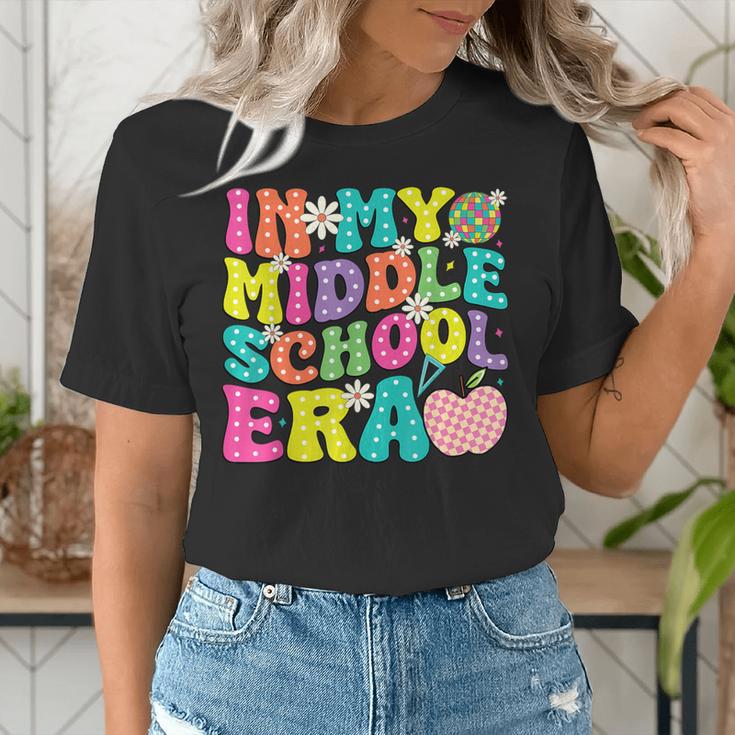 Groovy In My Middle School Era Back To School Teacher Women's T-Shirt, Groovy Teacher Shirts, funny gift