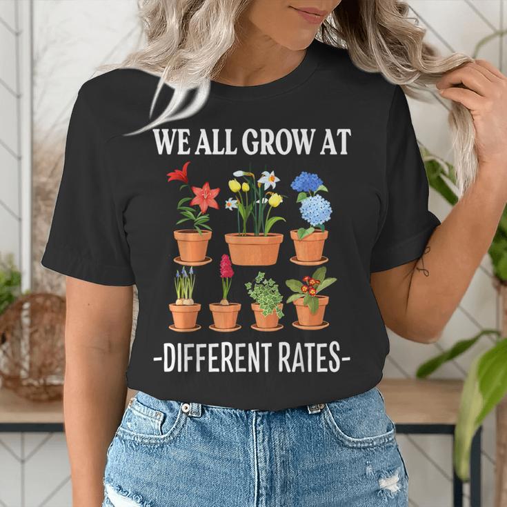 We All Grow At Different Rates Back To School Teacher Women's T-Shirt, funny gift We All Grow At Different Rates Back To School Teacher Women's T-Shirt, funny gift