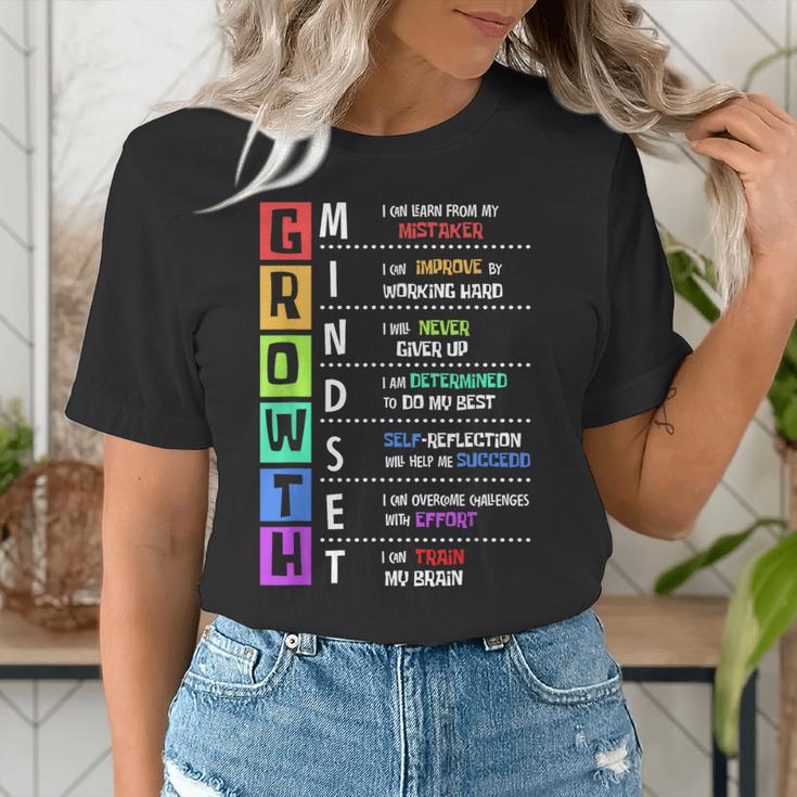 Growth Mindset Positive Motivational Classroom Teacher Learn Women's T-Shirt, funny gift Growth Mindset Positive Motivational Classroom Teacher Learn Women's T-Shirt, funny gift