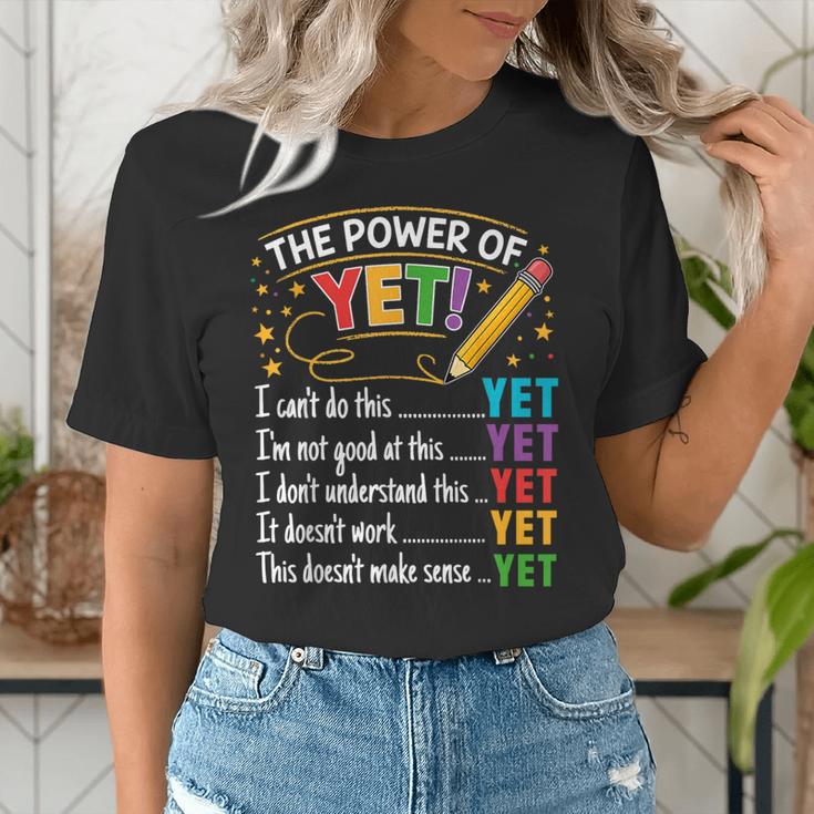 Growth Mindset Teacher Power Of Yet Inspirational Women's T-Shirt, funny gift
