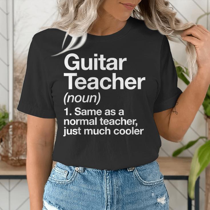 Guitar Teacher Definition Musician Music Men Women Girls Kids Women's T-Shirt, funny gift