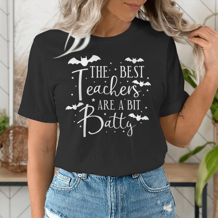 Halloween Best Teachers Are A Bit Batty Spooky Bats Women's T-Shirt, funny gift