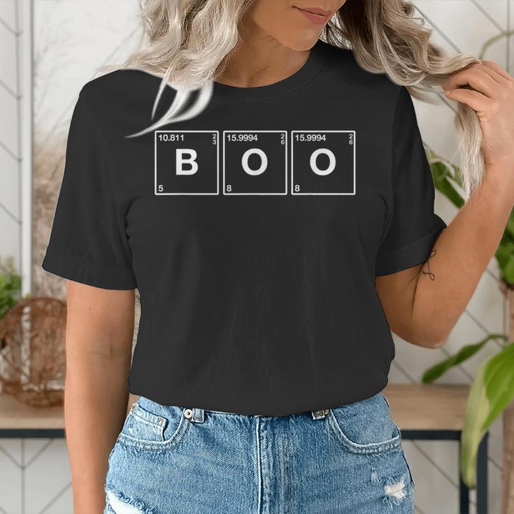 Halloween Boo Periodic Table Element Teachers Science Women's T-Shirt, Science Teacher Shirts, funny gift Halloween Boo Periodic Table Element Teachers Science Women's T-Shirt, Science Teacher Shirts, funny gift