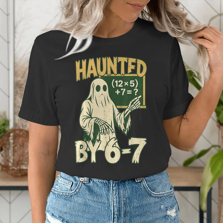 Halloween Costume Haunted By 67 Ghost Math Teacher Professor Women's T-Shirt, funny gift Halloween Costume Haunted By 67 Ghost Math Teacher Professor Women's T-Shirt, funny gift