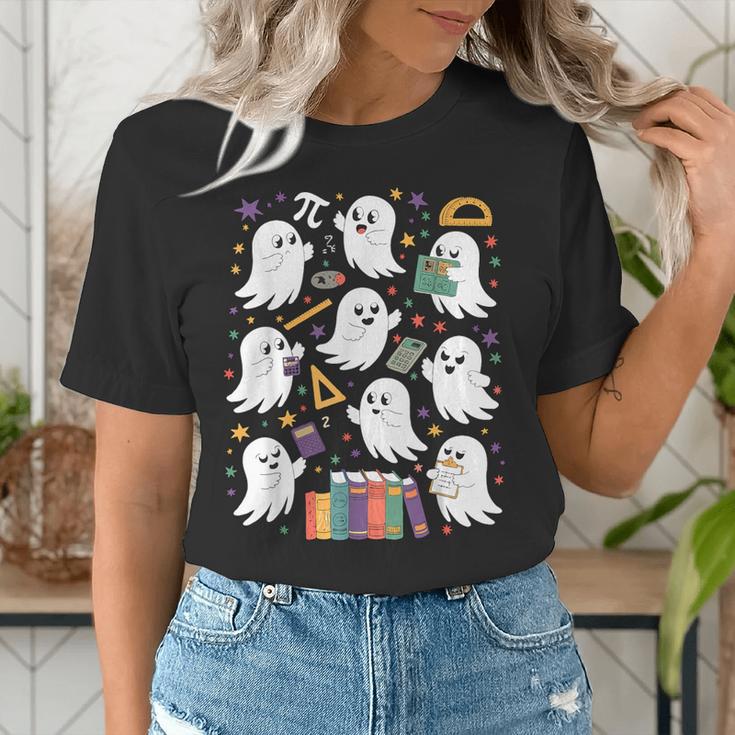 Halloween Math Teacher Ghost Math Teacher Spooky Halloween Women's T-Shirt, funny gift Halloween Math Teacher Ghost Math Teacher Spooky Halloween Women's T-Shirt, funny gift