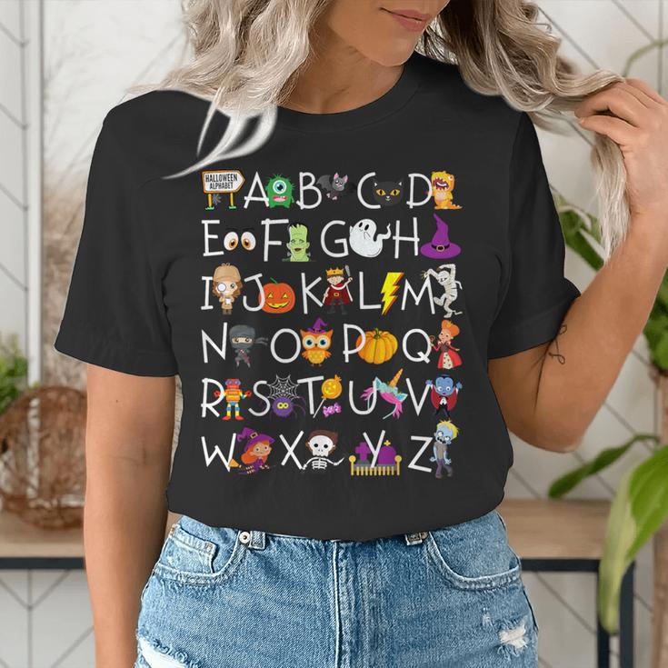 Halloween Nursery Teacher Shirt Halloween Alphabet Women's T-Shirt, funny gift
