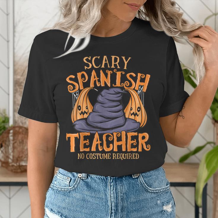 Halloween Scary Spanish Teacher No Costume Required For Men Women Women's T-Shirt, funny gift Halloween Scary Spanish Teacher No Costume Required For Men Women Women's T-Shirt, funny gift