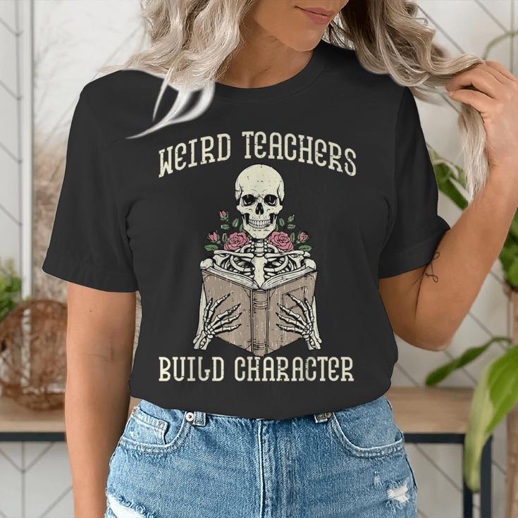 Halloween Weird Teachers Build Character Costume Men Women Women's T-Shirt, funny gift Halloween Weird Teachers Build Character Costume Men Women Women's T-Shirt, funny gift