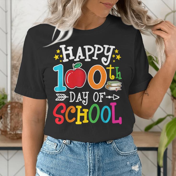 Happy 100th Day Of School Teachers 100 Days Of School Kids Women's T-Shirt, funny gift Happy 100th Day Of School Teachers 100 Days Of School Kids Women's T-Shirt, funny gift