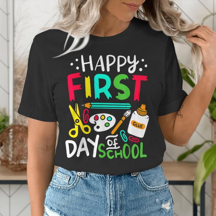 Happy First Day Of School Teacher Back To School Student Women's T-Shirt, funny gift Happy First Day Of School Teacher Back To School Student Women's T-Shirt, funny gift