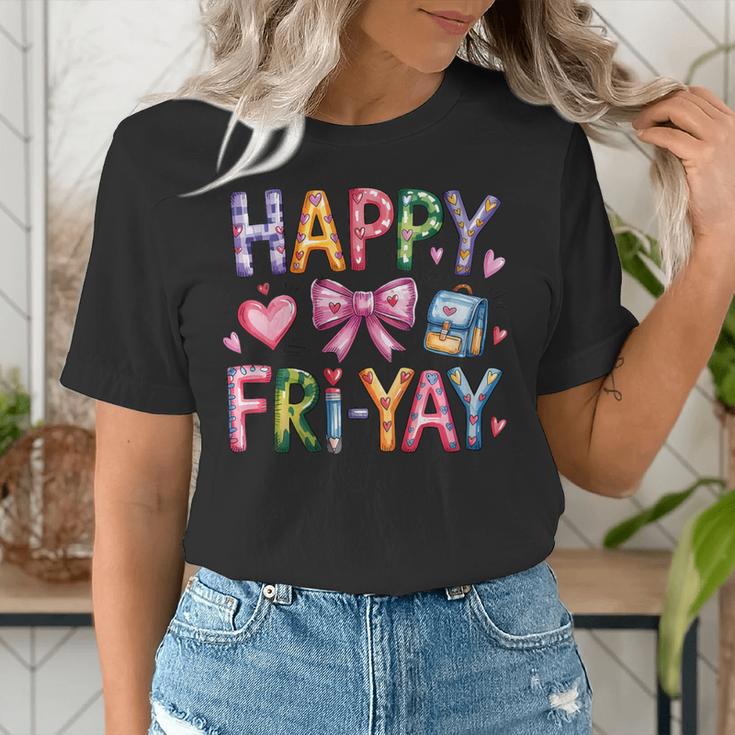 Happy Fri-Yay Teacher Fry Yay Friday Weekend Cute Fri-Yay Women's T-Shirt, funny gift Happy Fri-Yay Teacher Fry Yay Friday Weekend Cute Fri-Yay Women's T-Shirt, funny gift