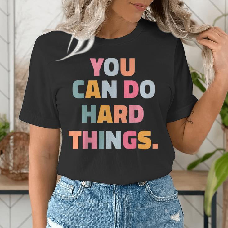 You Can Do Hard Things Teacher For Men Women Girls Kids Women's T-Shirt, funny gift
