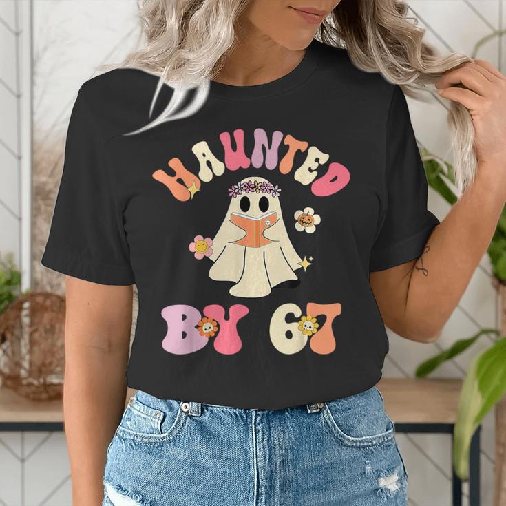 Haunted By 67 Meme Six Seven 6 7 Halloween Teachers Women's T-Shirt, funny gift Haunted By 67 Meme Six Seven 6 7 Halloween Teachers Women's T-Shirt, funny gift