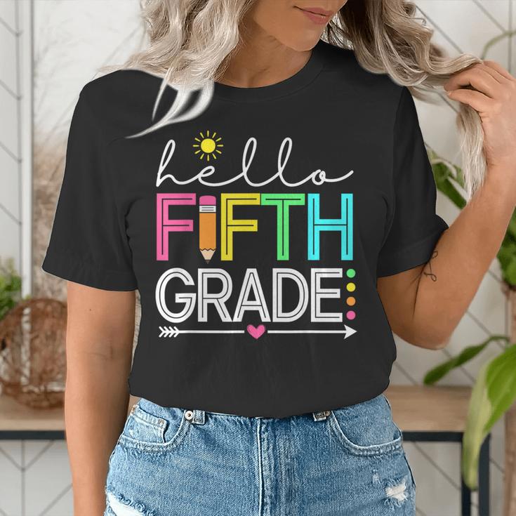 Hello Fifth Grade Teacher Student 5th Grade Back To School Women's T-Shirt, funny gift
